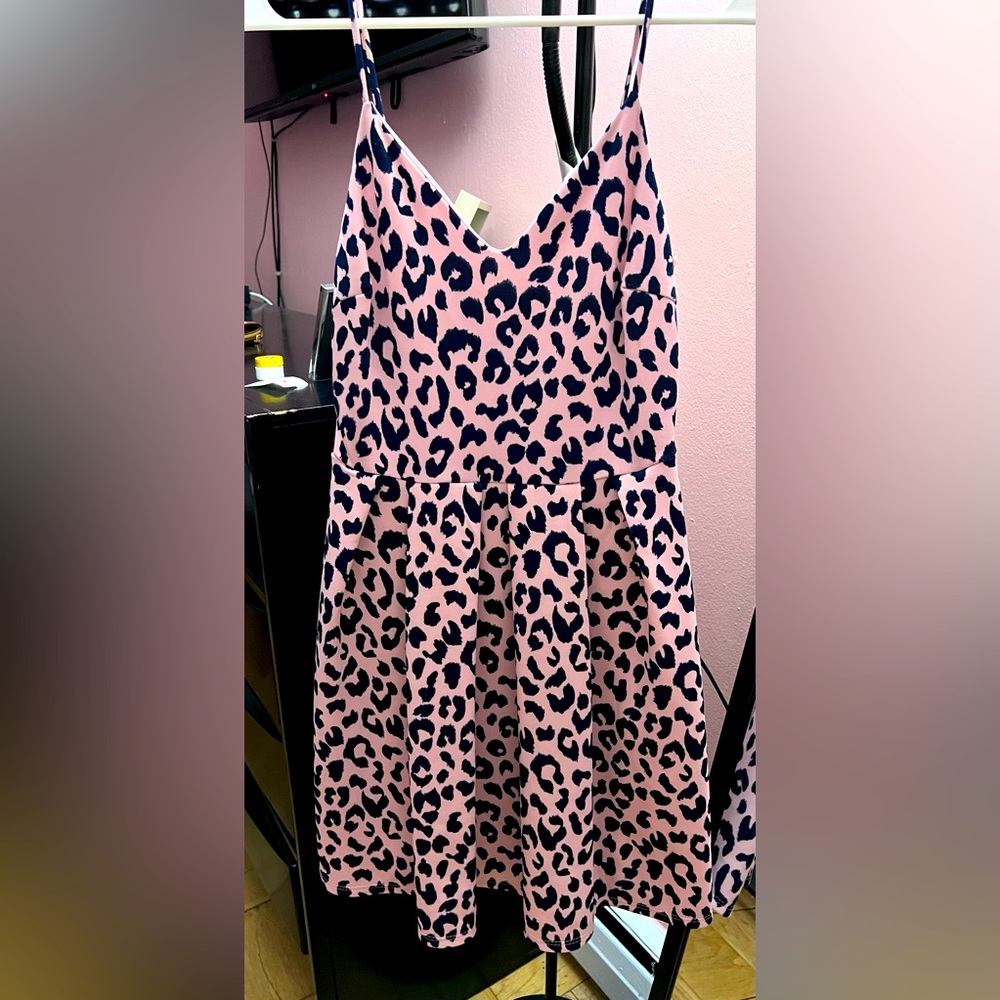 Soprano leopard print skater dress